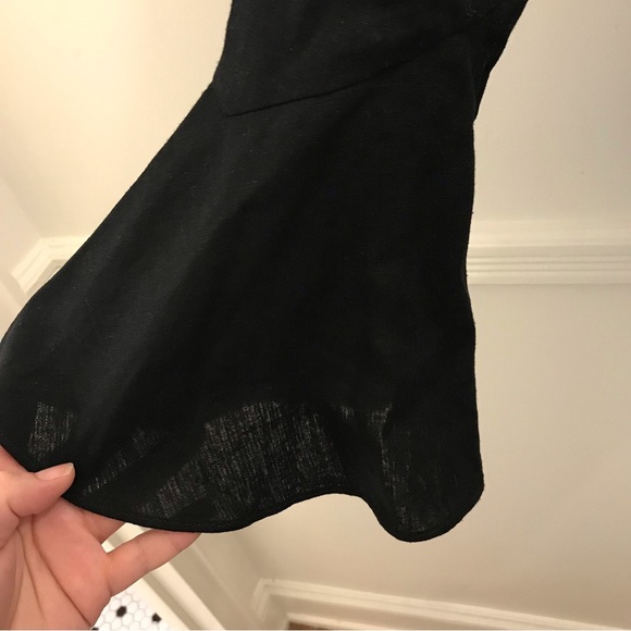 Free People Flared Sleeve Linen Blazer XS black jacket NWT - Picture 5 of 13